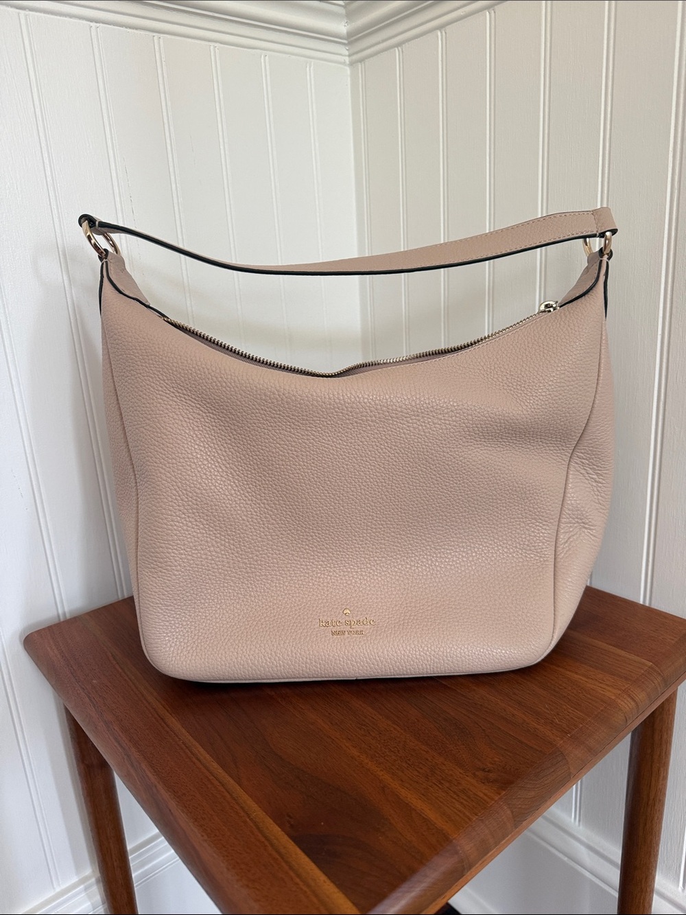 kate spade Pebbled Shoulder Bag in Light Blush